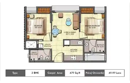 2 BHK 479 Sq.ft